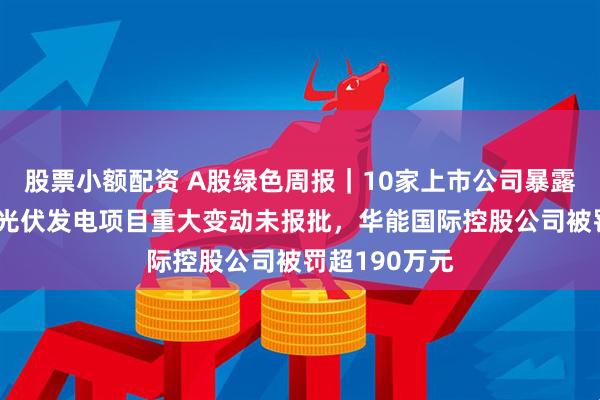 股票小额配资 A股绿色周报｜10家上市公司暴露环境风险 两光伏发电项目重大变动未报批，华能国际控股公司被罚超190万元